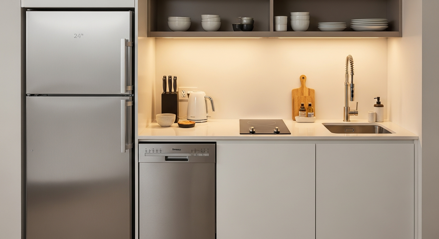 Compact kitchen appliances ideal for ADU installation