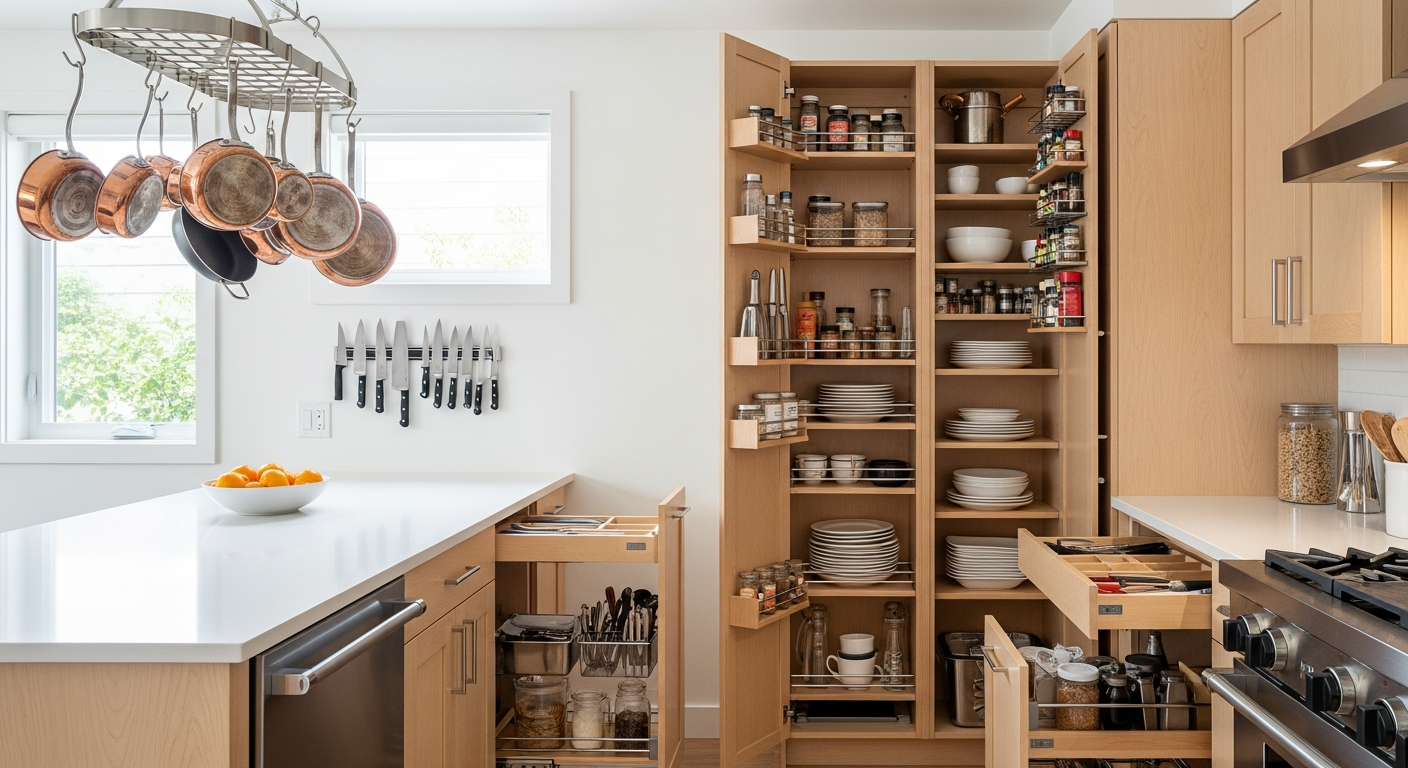 Creative storage solutions in ADU kitchen design