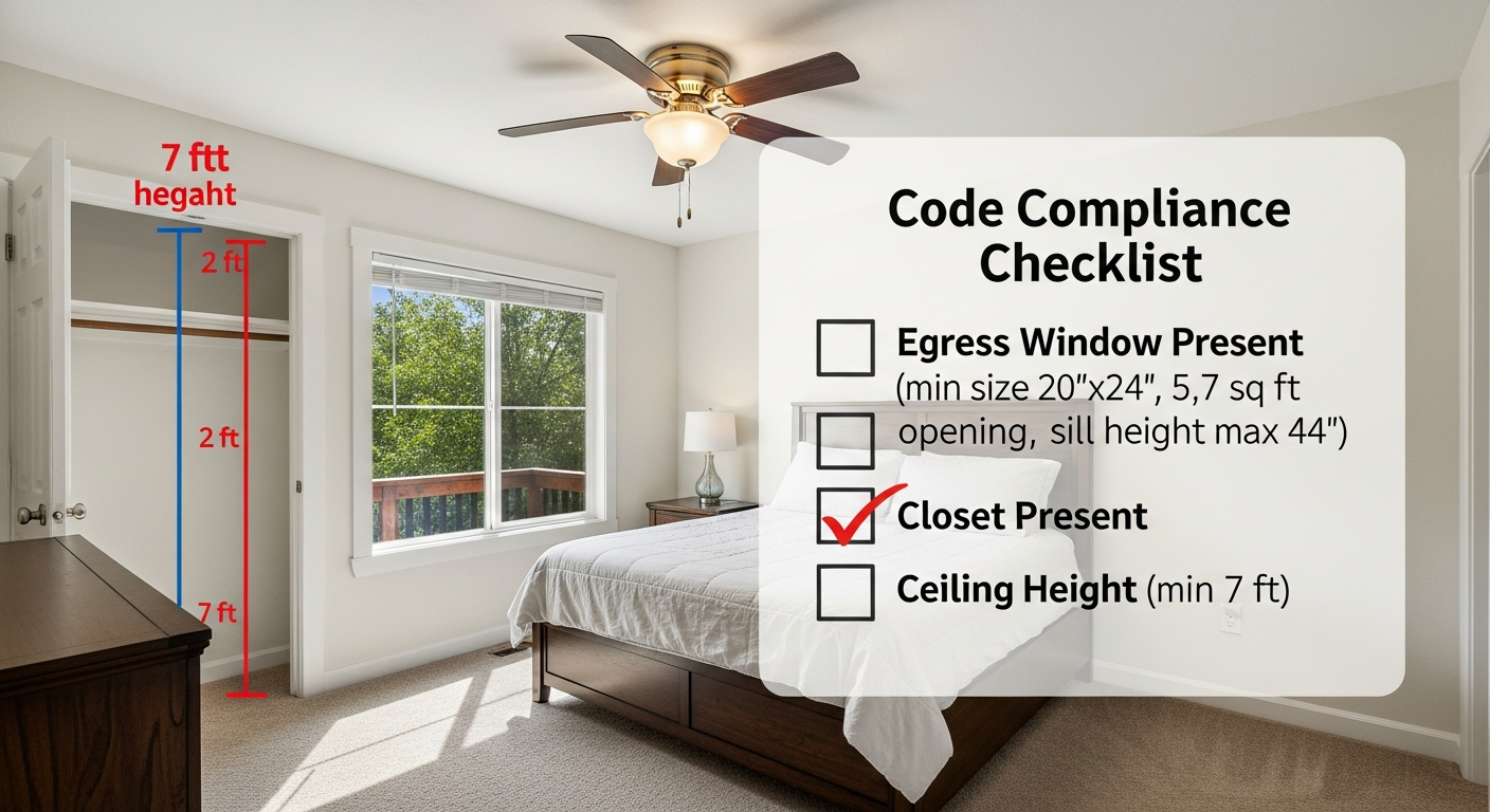 What Legally Defines a Bedroom in California? Minimum Size, Egress and Closet Rules