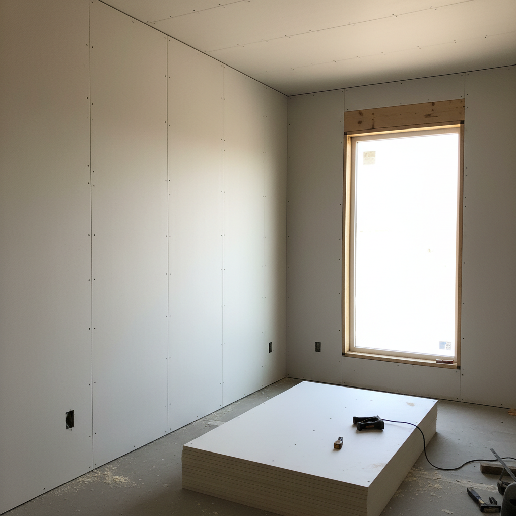Structural Insulated Panels for ADUs: A Complete Guide — An interior shot of a partially completed ADU, showcasing the smooth, continuous walls made from Struct
