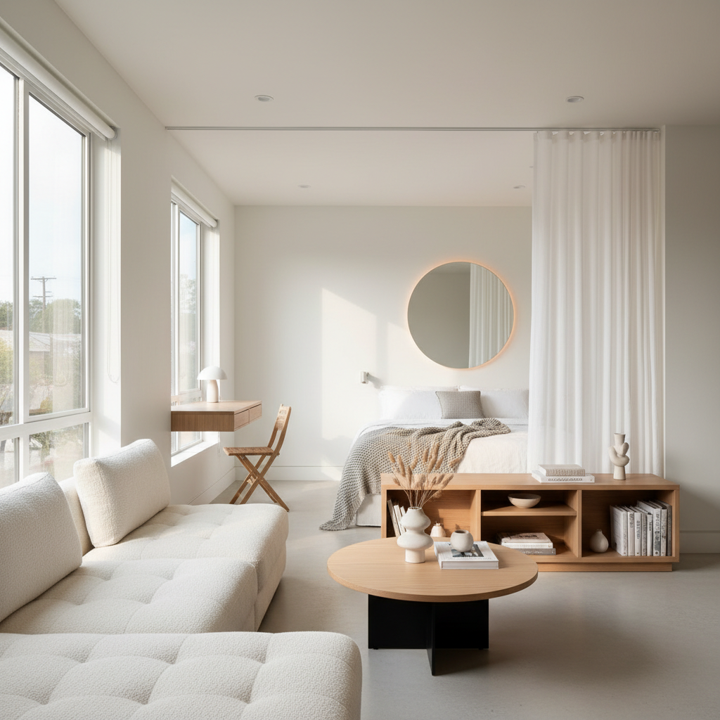 How to Separate Living and Sleeping Areas in a Studio ADU